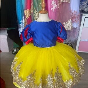 Kids Princess Costume in Blue and Yellow